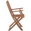 Folding Garden Chairs 2 pcs Solid Acacia Wood