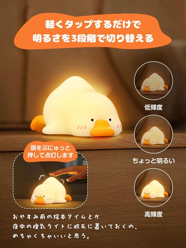 Smiling Shark Bedside Lamp [Naturally Blurred Face, Soothing Night Light] Fluffy Ambient Lighting with Touch Sensor, 3-Level Dimming, Warm White and