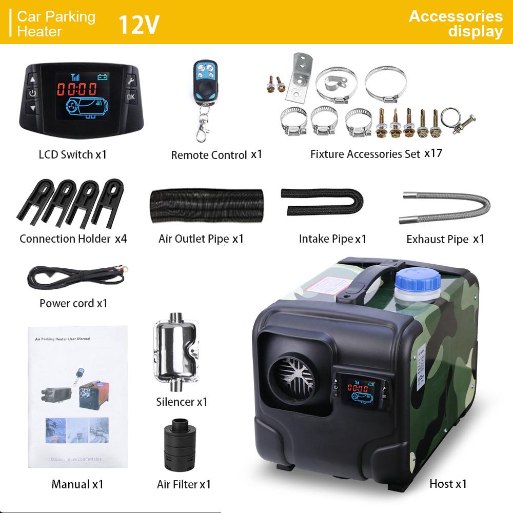 Green Style 5 кВт 12 В 24 В 220 В Автомобильный обогреватель Вспомогательный воздушный обогрев Малошумный обогреватель для грузовика Автобуса Автодома Прицепа Лодки