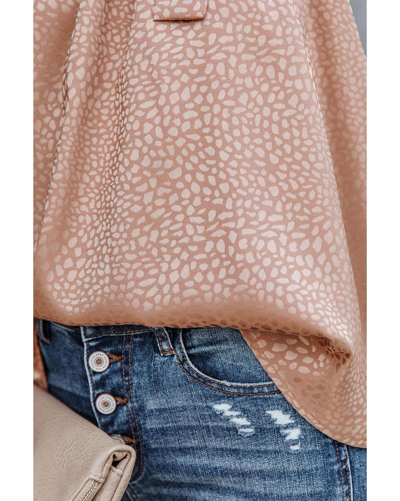 Azura Exchange Майка с леопардовым принтом и воротником-стойкой