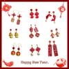 Chinese Style Snake Year Drop Earring Red 2025 Women Earrings Ear Jewelry Accessories  Girls Gift