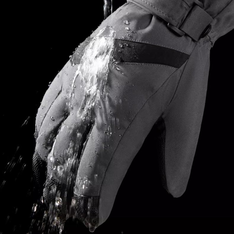 Лыжные перчатки Зимние велосипедные перчатки для мужчин и женщин Ветрозащитные перчатки для активного отдыха с толстым бархатным утеплителем Водонепроницаемые и нескользящие перчатки для сенсорных экранов