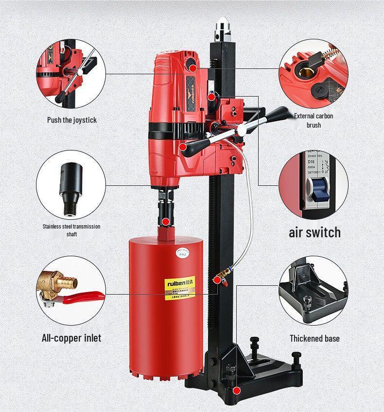 Dingjian High-Power Waterless Diamond Core Drill for Concrete and Engineering.