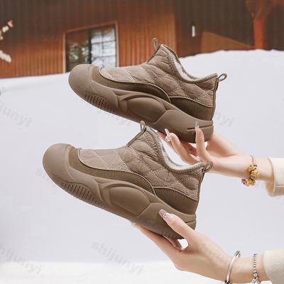 Меховые теплые ботинки «Челси» для зимы, женская повседневная обувь, новые короткие плюшевые ботильоны, туфли на плоской подошве, спортивные короткие ботинки Ladie Botas Mujer