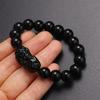 Feng Shui Pixiu Women Attract Wealth Wristband Bracelets Obsidian Stone Beads Good Luck Bangle