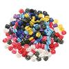 20pcs Multi-colors Double Holes 4mm Hole Apparel Shoelace Toggle Clip Plastic Stopper Cord Lock Bean
