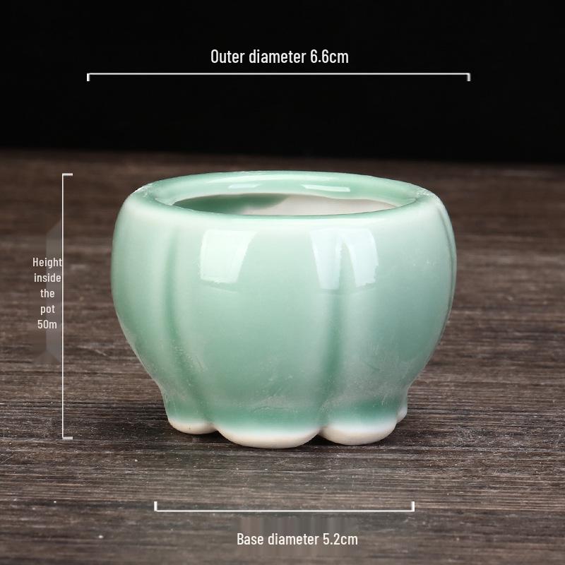 Керамический горшок для суккулентов и бонсай из фиолетовой глины - Высококачественный глазурованный мини-цветочный горшок