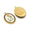 3Pcs Monet Garden Classical Charms Gold Stainless Steel Painted Flower Jewelry for DIY Necklace Pendant Bracelet Earrings Making