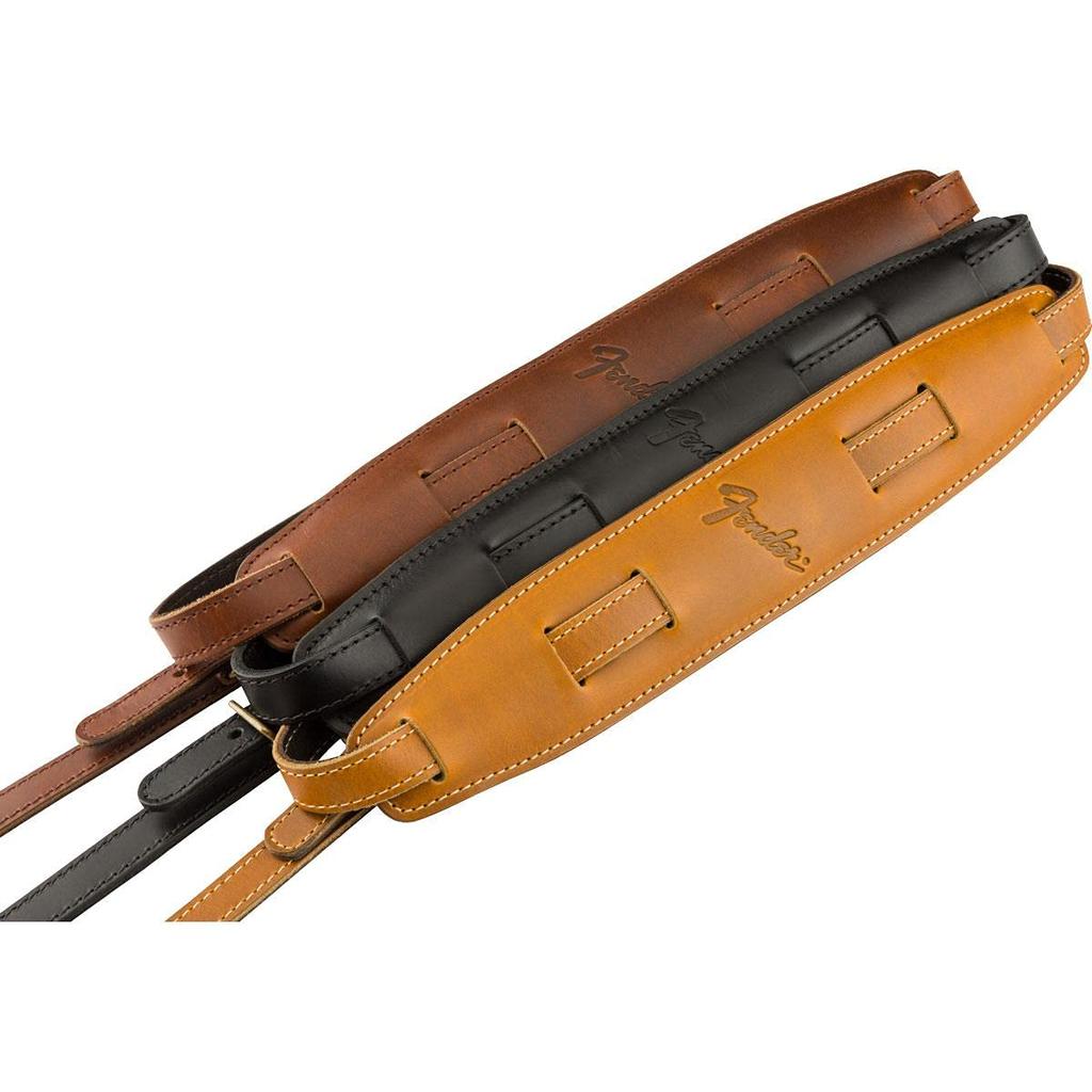 Fender Ремешок из кожи США Saddle Butterscotch Mustang™ Strap,