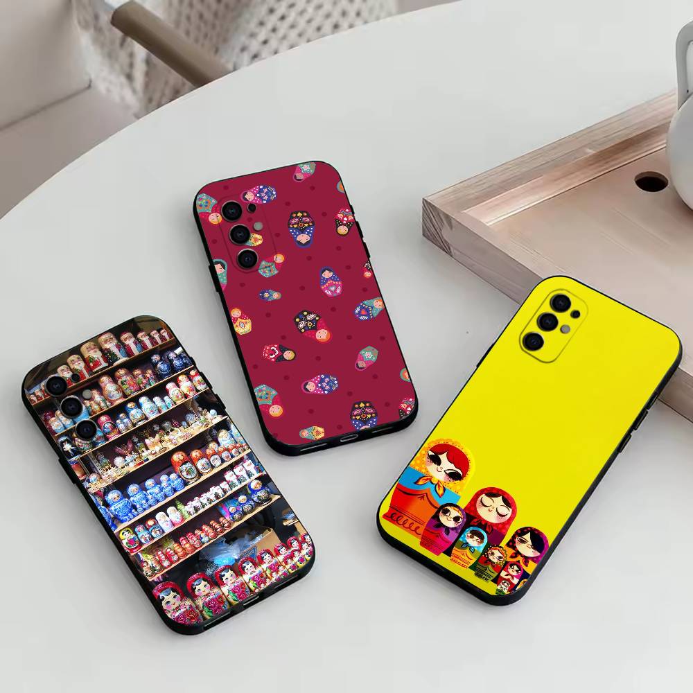 Cute Russian Doll Art Phone Case For Samsung S25,S24,S21,S22,S23,S30,Ultra,S20,Plus,Fe,Soft Silicone Black Cover