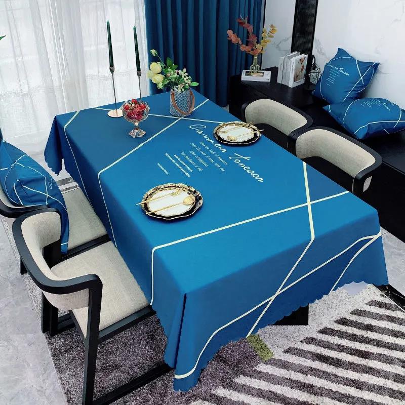 Современная минималистичная скатерть, украшение для кухни, покрытие для обеденного стола, водонепроницаемая и маслостойкая скатерть
