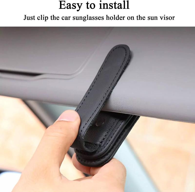 Sunglasses Holder for Car | Sunglasses Holder Clip Hanger Eyeglasses Mount for Car Sun Visor | Ticket Card Clip Eyeglasses Mount