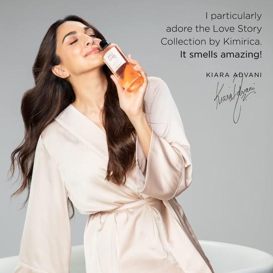 Бутылка для пены для ванны Kimirica Love Story, 100% веганский продукт, без парабенов, с полезными свойствами гинкго билоба и витамина Е, 290 мл