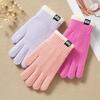 Thumb Opening Full Finger Gloves Warm Touchscreen Gloves New Knitted Gloves  Cold Weather Wear