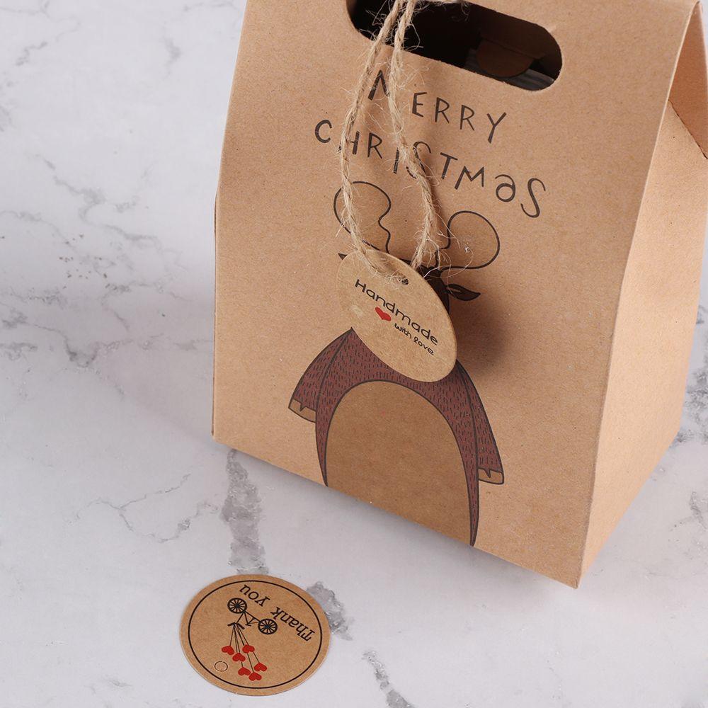 100PCS Hanging Kraft paper Package Price Label Tag Cards Gift Tags Red Heart