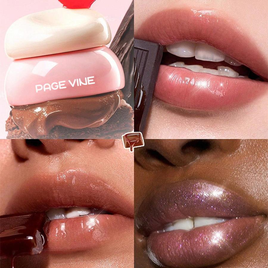 8 Color Jar Lip Nectar Hydrating Mirror Lip Glaze Milk Jar Lip Oil Doodle Lips Whitening Translucent Moisturizing