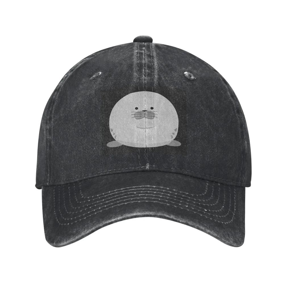 Cute Chonky Seal Denim Cap Casual Baseball Caps Adjustable Hat Summer Unisex Baseball Hats