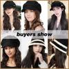 MISSQUEEN Synthetic Beret And Fisherman's Hat Wig Extension Long Wavy Hair Suitable For Women Daily Wear