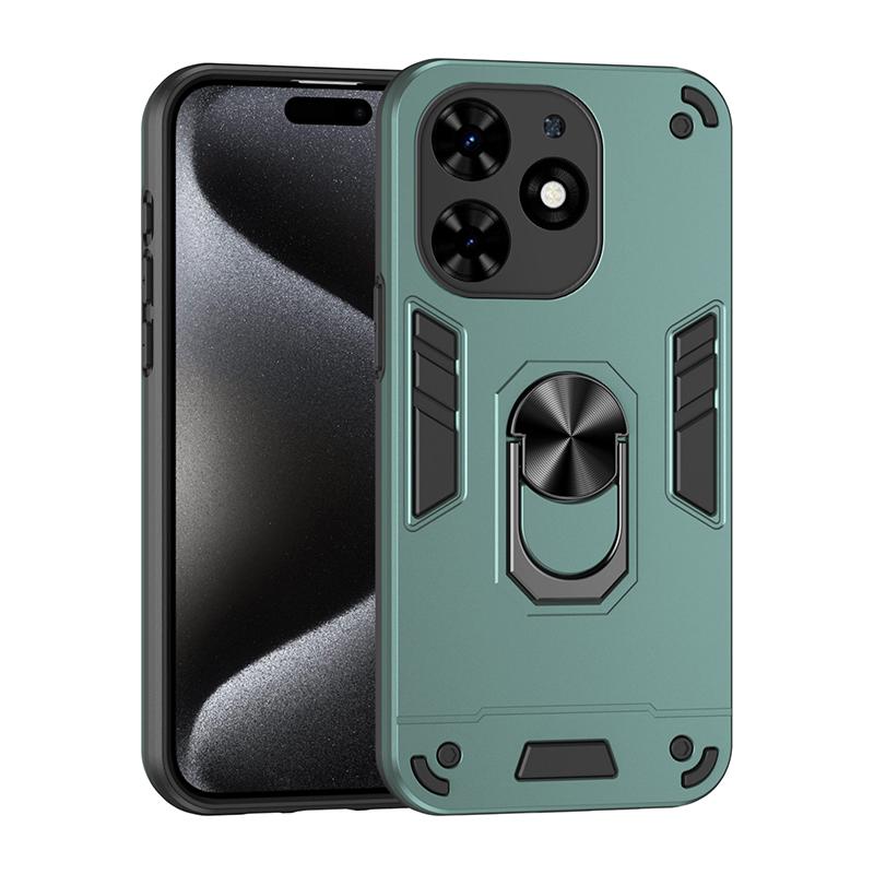 Роскошный противоударный чехол-броня для Tecno Spark G0 2022 2023 Spark G0 2024 Spark G0 2025 Мягкий бампер Автомобильный чехол с магнитным кольцом