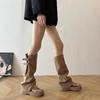 Two-wearing Toe Boots for Women In Spring and Summer 2025, New Thin Thick-soled Flip-flops with Heightened Trousers, Stacked Hollow Cool Boots