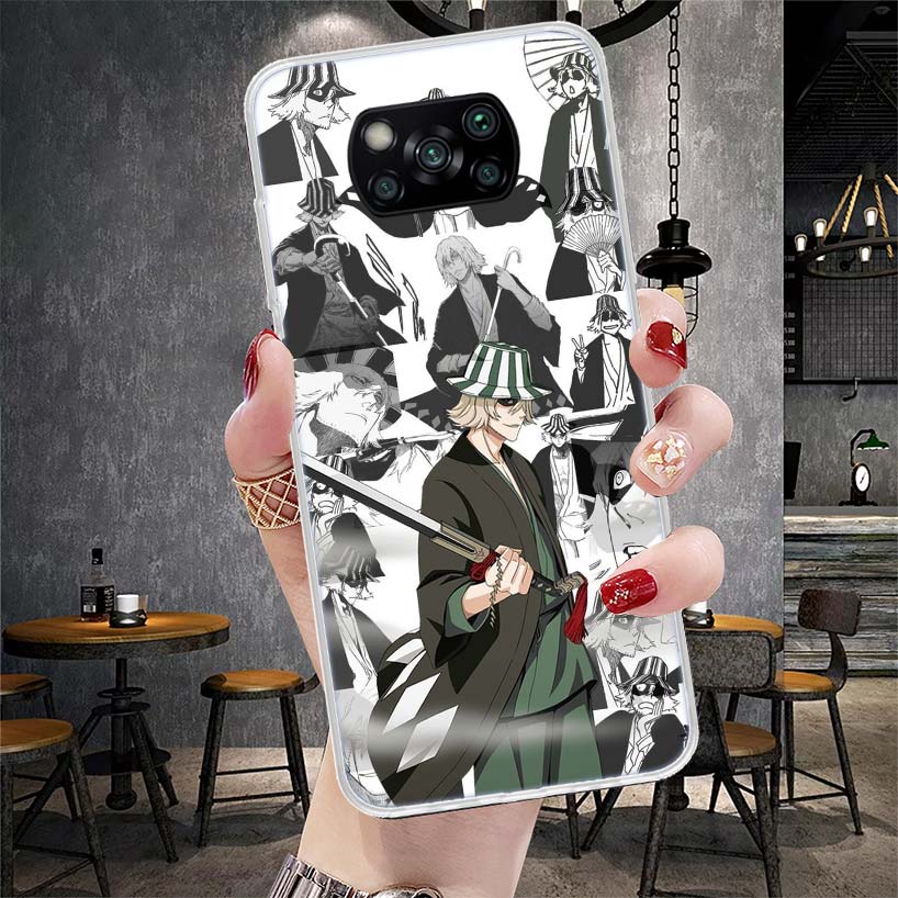 Bleach Кисуке Урахара Мягкий Чехол Для Телефона Для Xiaomi Redmi 15C 15 13C 13 Poco X5 X6 X7 F7 Ultra M7 12C 12 10 10C 9C 9A 9T 9 Fundas P