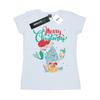 Disney Womens/Ladies Princess Ariel Merry Christmas Cotton T-Shirt