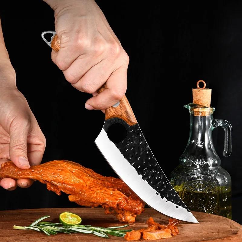 Кухонный нож мясника из нержавеющей стали для обвалки Нож для резьбы Нож для нарезки фруктов и овощей Острые кухонные ножницы Ножницы для куриных костей