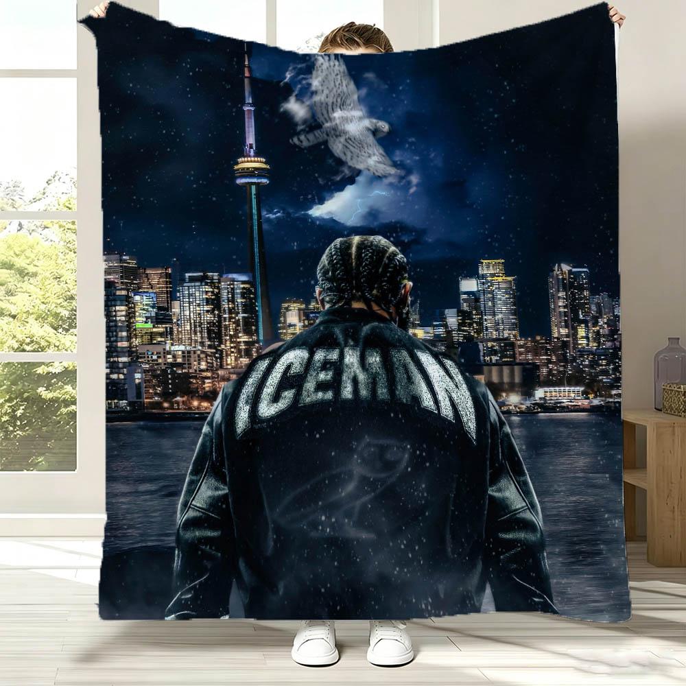 Rapper D-Drake Iceman Music 2026 Album Flannel Blanket Soft Throw Blanket Art For Home Decor Bedroom Bed Sofa Picnic Fans Gifts
