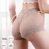 Plus Size Lace Panties High Waist Women Pants Sexy Hollow Flowers Lingerie Female Mesh Breathable Briefs Intimates
