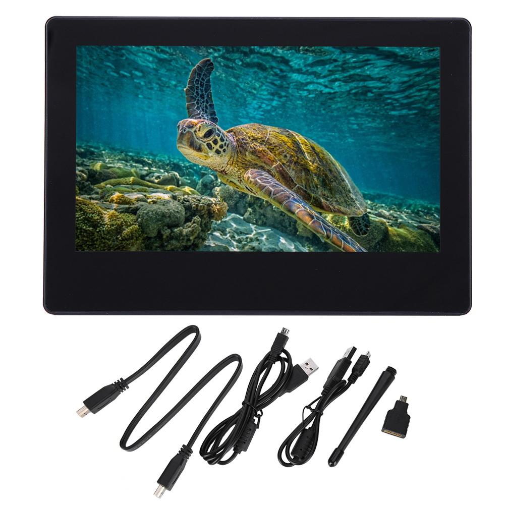 7-дюймовый монитор HDMI LCD IPS с полным углом обзора 1024 x 600 с корпусом для Raspberry Pi