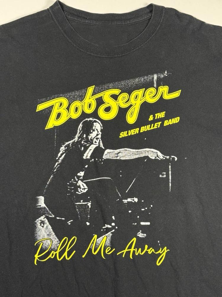 Боб Сигер и The Silver Bullet Band Тур Roll Me Away Хлопковая футболка S-5XL BT746 Унисекс футболка