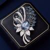 Retro Beautiful Also Flower Brooch High-End Women'S Exquisite Fashion Crystal Brooch Niche Design Pin With Jewelry