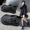 Platform Small Leather Shoes Women's 2025 Spring New British Style Leather Versatile Muffin Heightening Mary Jane Love Shoes