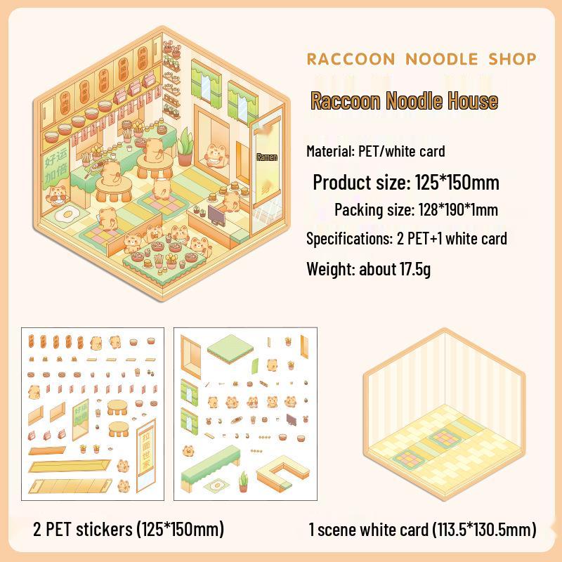 Popular Cartoon Scenery 3D DIY Stickers for Kids