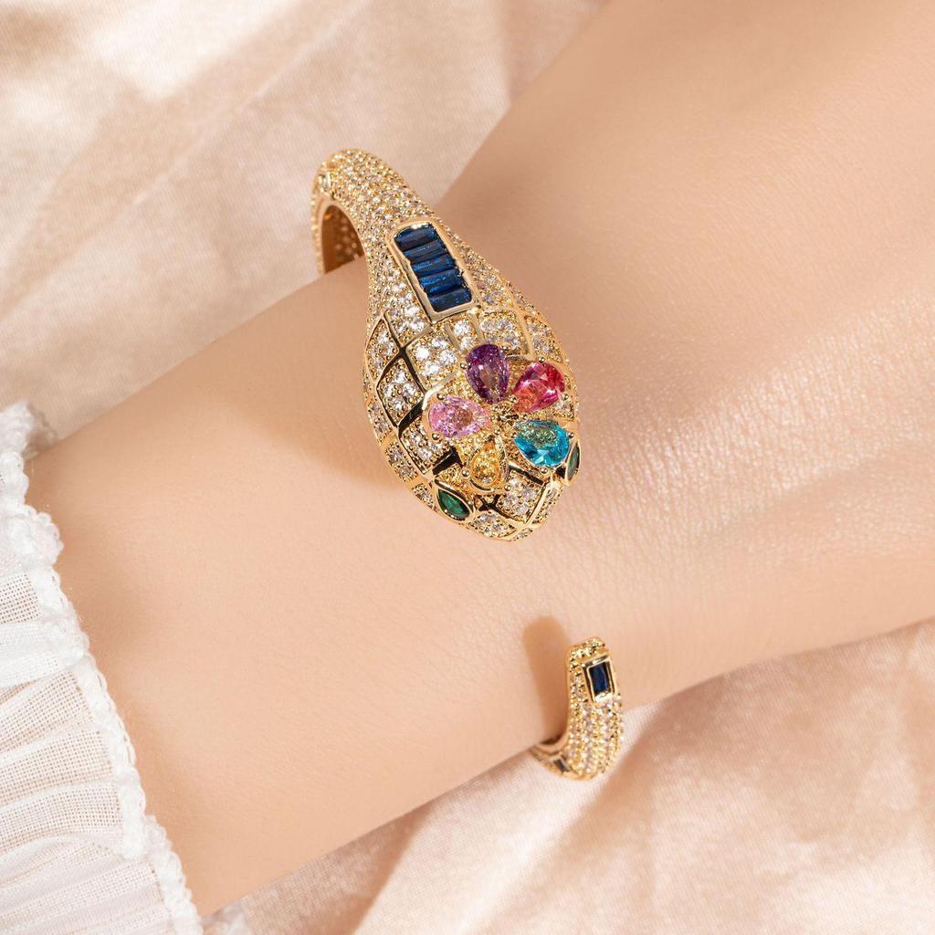 Electroplated Real Gold Spirit Snake Bracelet - Exaggerated Europe & America Style