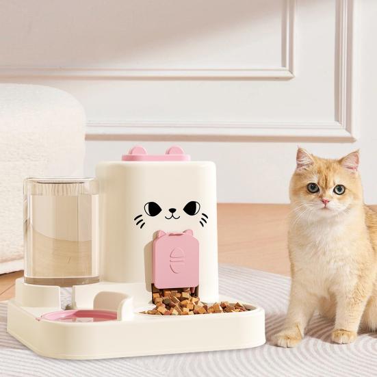 Кормушка для кошек и собак Диспенсер для воды 1,8 л Кормушка для еды 0,8 л Диспенсер для воды