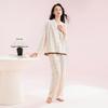 Fontal Women's Cotton V-Neck Long Sleeve Pajama Set
