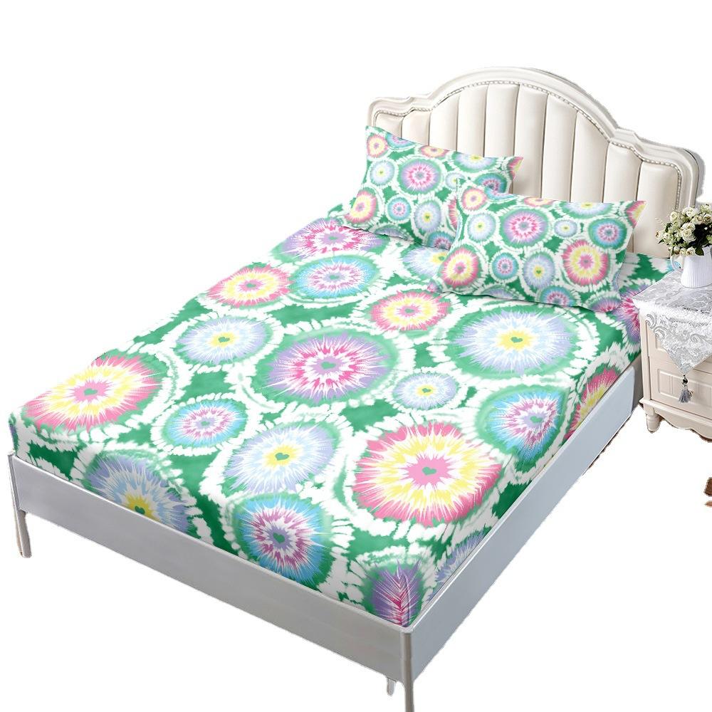 Three-Piece Mattress, Mattress Cover, Flower Dust Mattress Protective Cover, Fully Enclosed Bed Cover