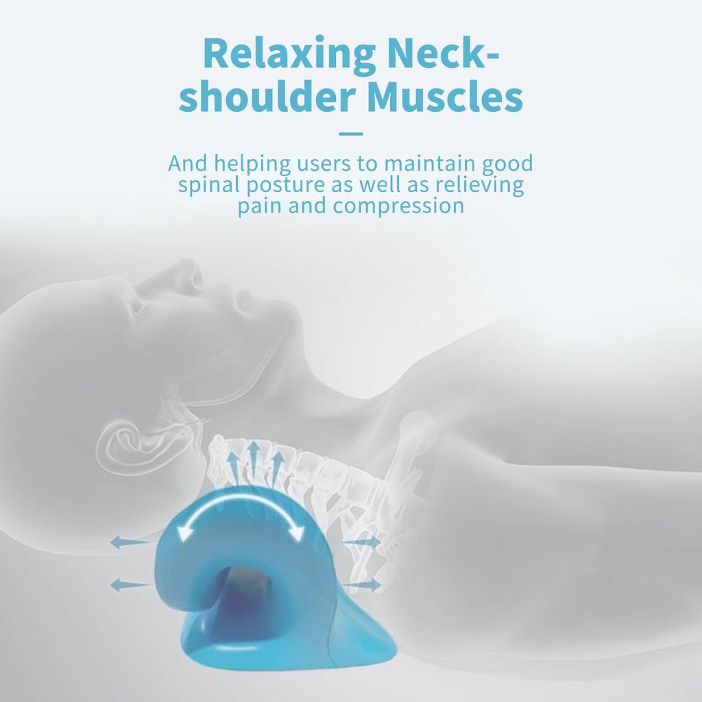 Neck Stretcher Support Pillow Neck and Shoulder Relaxer Pain Relief Portable Traction Pillow Neck Traction Neck Posture Correction Pillow