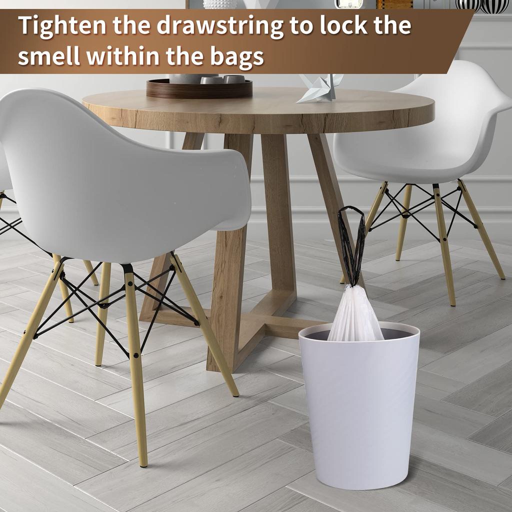 30 л мешок для мусора вкладыш для мусорного ведра 100 шт мешок с завязкой с толстой резиной для гостиной ванной комнаты, спальни, кухни, офиса,