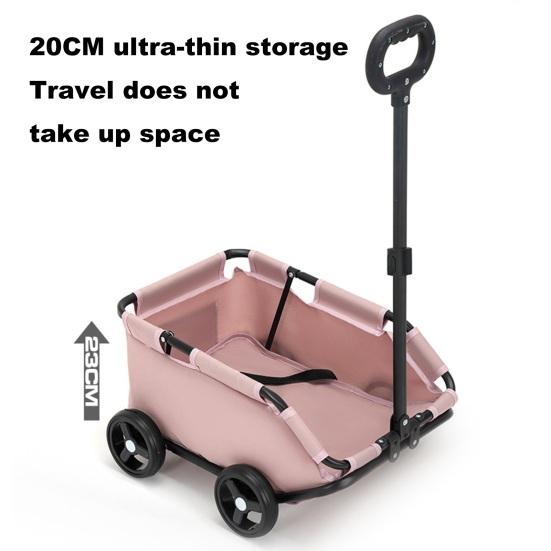 Коляска для домашних животных, тележка для собак, 4 колеса, складная коляска для маленьких собак и кошек, тележка для прогулок с домашними животными