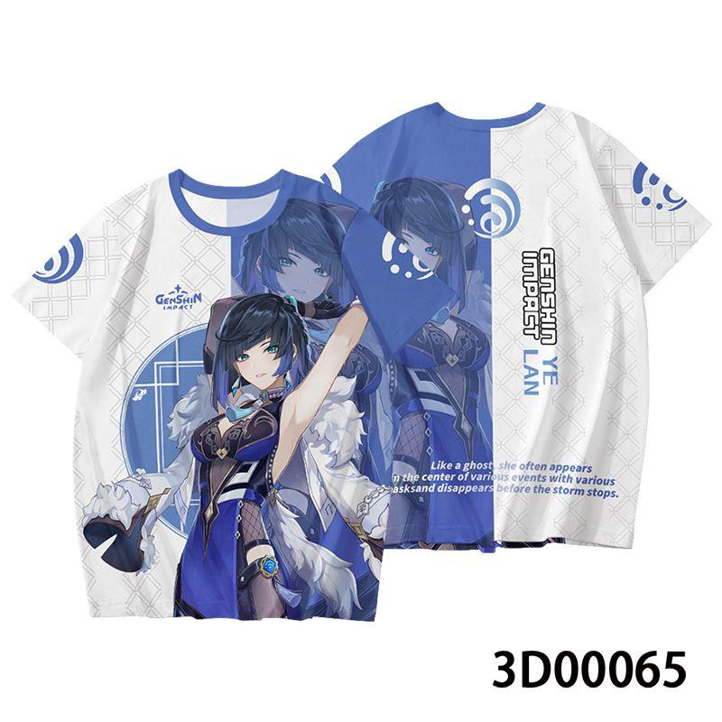 Varesa Genshin Impact Role Playing Men's T-Shirt 3D Print Unisex Anime T Shirt Harajuku Men Women Short Sleeve Tees Kids Y2k Top