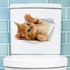DIY Cat Wall Decal 3D Toilet Seat Decal Creative Cat Toilet Sticker  Wall Decor