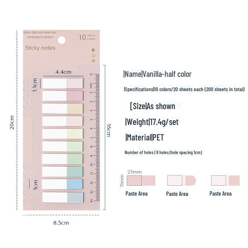 Стикеры Morandi Color Index: Пластиковые наклейки-индикаторы с возможностью записи