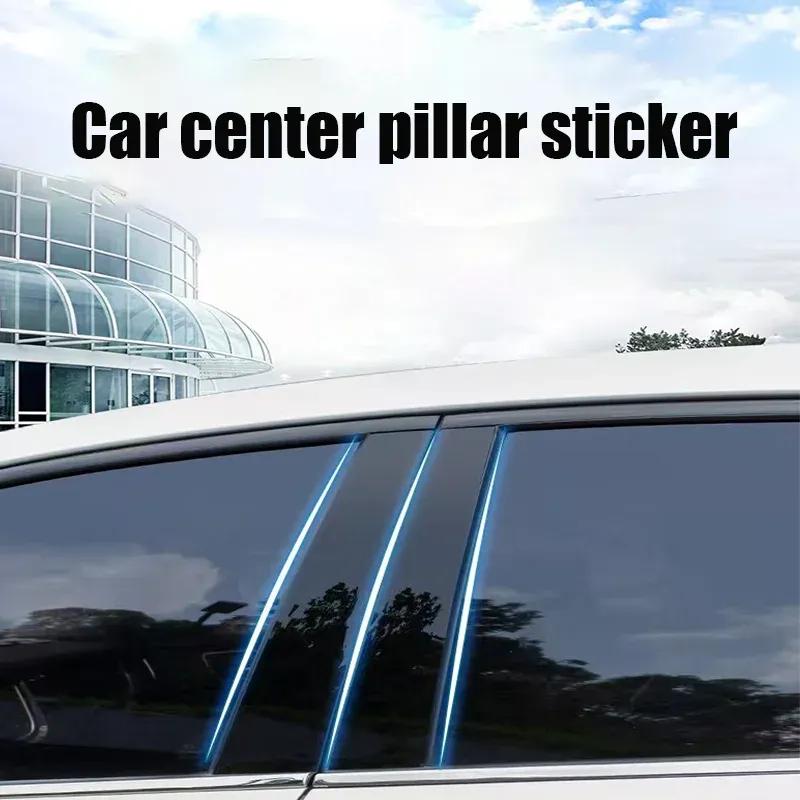 6Pcs For BMW 3 Series E46 4-door Sedan Saloon 1998-2004 2005 Door Window Pillar Posts Trim Molding Cover Stickers Accessories