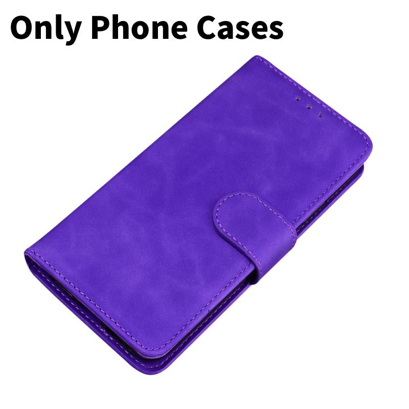 Galaxy For A06 Solid Color Skin Leather Phone Case Women Men Magnetic