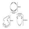 1/3 шт. Пасхальное яйцо Кролик Редис Нержавеющая сталь Форма для печенья Форма для торта DIY Выпечка Инструмент для кондитерских изделий Форма для печенья