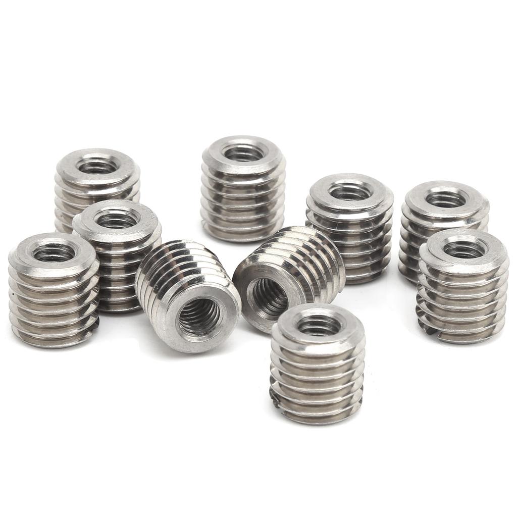 10Pcs Thread Inserts Male Female Reducing Nut Stainless Steel Repair Tool Hardware Fastener
