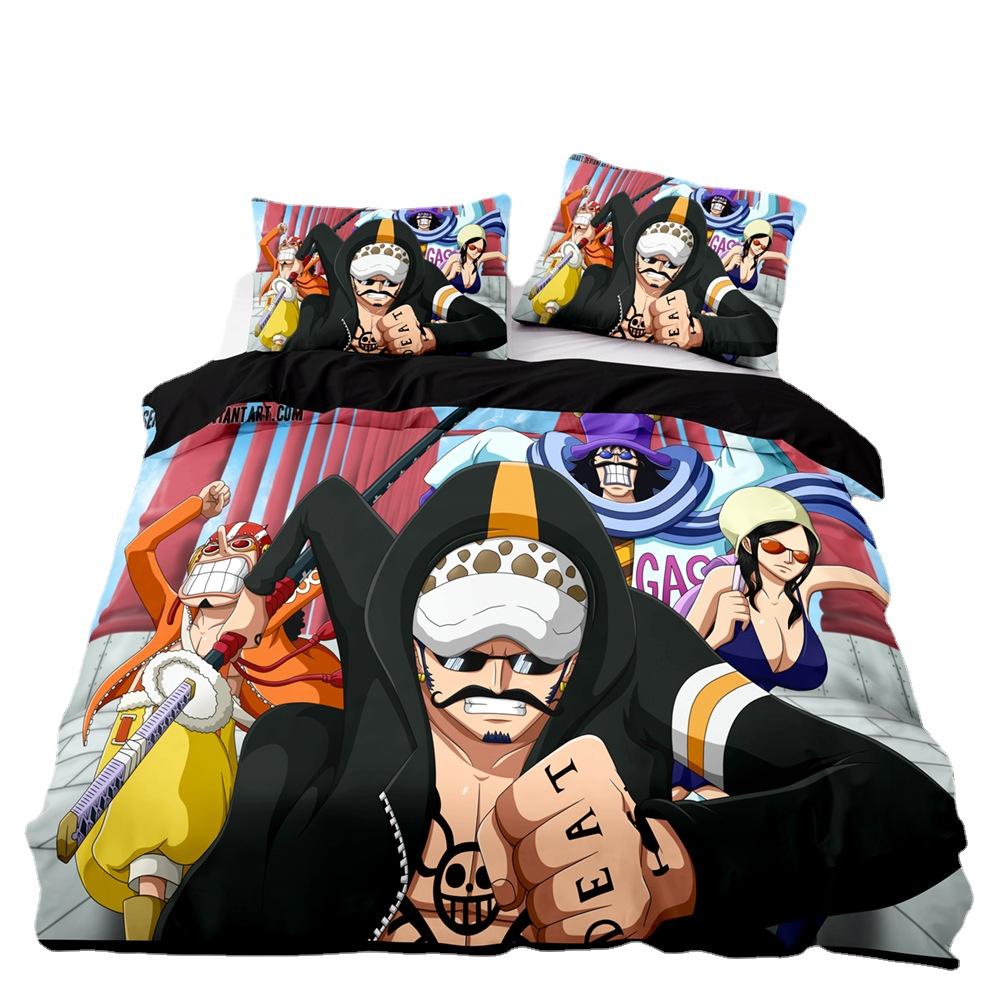 Коллекция постельного белья Аниме One Piece Покрывало с Люффи 3D Печать Пододеяльник Наволочка Комплект Детский Подарок