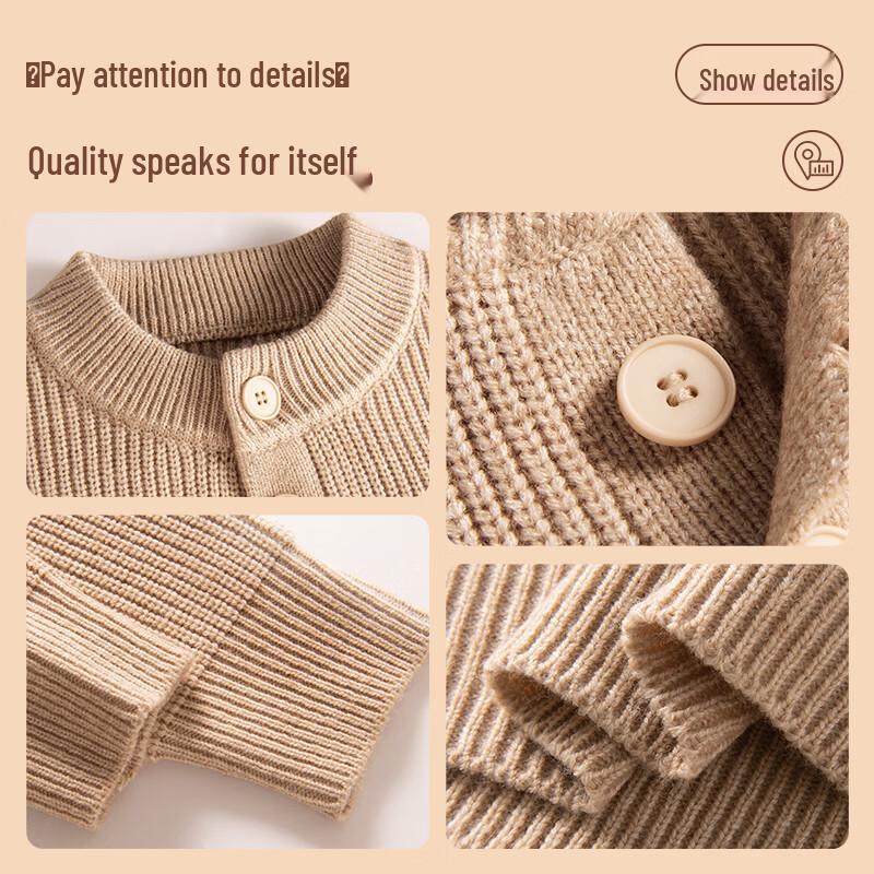 VANCL Men's American Retro Henley Neck Knitted Sweater